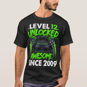 T-shirt Niveau 12 Déverrouillé stupéfiant depuis 2009 12e
