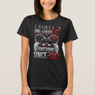 T-shirt Niveau 12 Déverrouillé stupéfiant depuis 2010 12e
