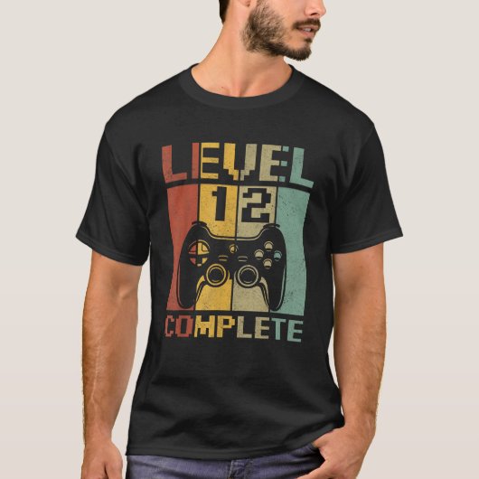 T-shirt Niveau 12 Jeu complet 12e anniversaire garçons ado (Devant)