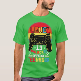 T-shirt Niveau 13 Déverrouillé 13e cadeau d'anniversaire v