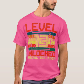 T-shirt Niveau 13 Déverrouillé 13e cadeau d'anniversaire v
