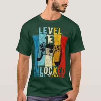 T-shirt Niveau 13 Déverrouillé 13e cadeau d'anniversaire v
