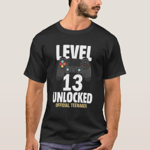 T-shirt Niveau 13 Déverrouillé Adolescent officiel 13e ann