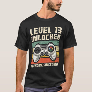 T-shirt Niveau 13 Déverrouillé Awesome 2010 jeu vidéo 13th
