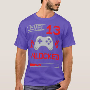 T-shirt Niveau 13 déverrouillé Chemise de 13e anniversaire