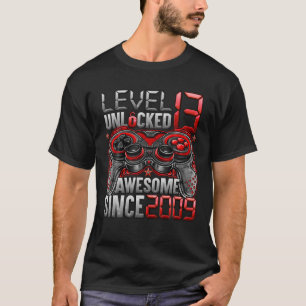 T-shirt Niveau 13 Déverrouillé Étonnant Depuis 2009 13E An