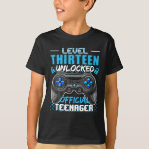T-shirt Niveau 13 Déverrouillé Jeu vidéo officiel pour ado