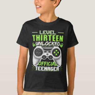 T-shirt Niveau 13 Déverrouillé Jeu vidéo officiel pour ado