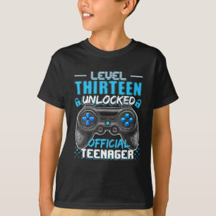 T-shirt Niveau 13 Déverrouillé Jeu vidéo officiel pour ado