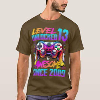 T-shirt Niveau 13 Déverrouillé stupéfiant depuis 2009 13e