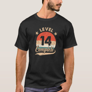 T-shirt Niveau 14 Complet Rétro 14e anniversaire Mariage F