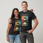 T-shirt Niveau 14 Jeu vidéo déverrouillé 14e anniversaire (Unisexe)