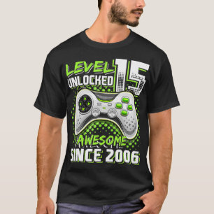 T-shirt Niveau 15 Déverrouillé Awesome 2006 jeu vidéo 15th