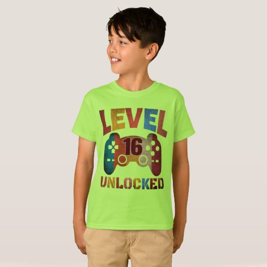 T-Shirt Niveau 16 débloqué (Devant entier)