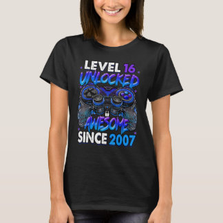 T-shirt Niveau 16 déverrouillé stupéfiant depuis 2007 16e 