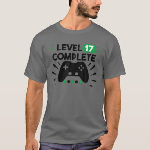 T-shirt Niveau 17 Complet Jeux de Tee Console Vidéo Gamer