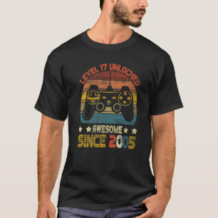 T-shirt Niveau 17 Jeu vidéo déverrouillé 17 ans 17 Birt
