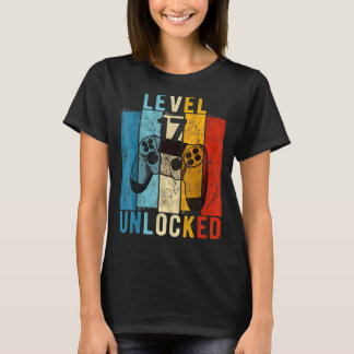 T-shirt Niveau 17 Jeu vidéo déverrouillé 17 ans 17e Bir