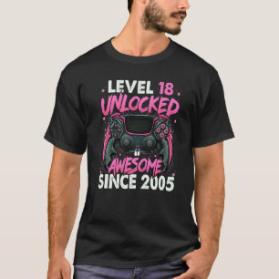 T-shirt Niveau 18 Déverrouillé stupéfiant depuis 2005 18e