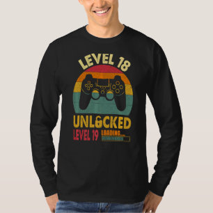 T-shirt Niveau 18 Garçons déverrouillés 18e anniversaire 1