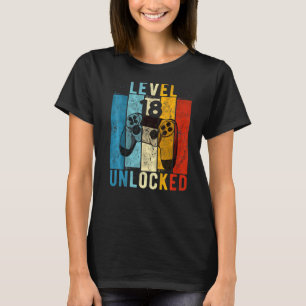 T-shirt Niveau 18 Jeu vidéo déverrouillé 18 ans 18e Bir