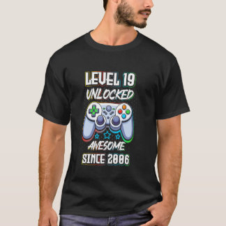 T-shirt Niveau 19 Débloqué awesome depuis 2006 joueur de v