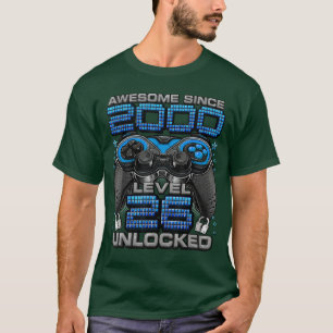 T-shirt Niveau 26 débloqué Incroyable Depuis 2000 26e Anni