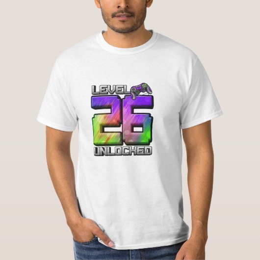 T-shirt Niveau 26 Déverrouillé Étonnant (Devant)