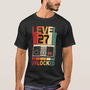 T-shirt Niveau 27 Déverrouillé Jeu vidéo de chemise 27e an