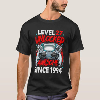 T-shirt Niveau 27 Déverrouillé stupéfiant depuis 1994 27e