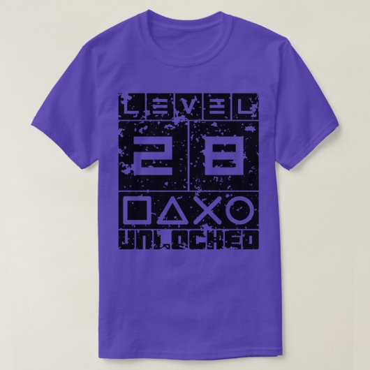 T-shirt Niveau 28 déverrouillé (Design devant)