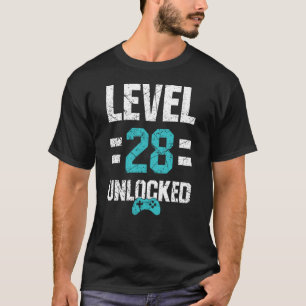 T-shirt Niveau 28 déverrouillé: Le 28e anniversaire de G