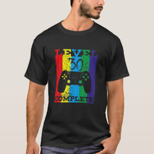 T-shirt Niveau 30 Complet Jeux de 1990 Gamer Jeux Contrôle