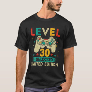 T-shirt Niveau 30 Déverrouillé Contrôle de jeu 30H Cadeau 