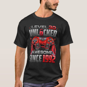 T-shirt Niveau 30 déverrouillé stupéfiant depuis 1992 30e 