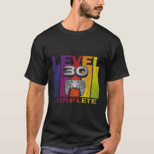 T-shirt Niveau 30 Jeux vidéo Geek Nerd Gamer