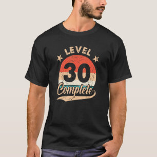 T-shirt Niveau 30 Rétro complet 30e anniversaire Mariage F
