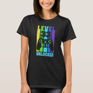 T-shirt Niveau 33 Déverrouillé 33 Ans Joueur 33ème Birt