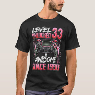 T-shirt Niveau 33 Déverrouillé stupéfiant depuis 1990 33e 