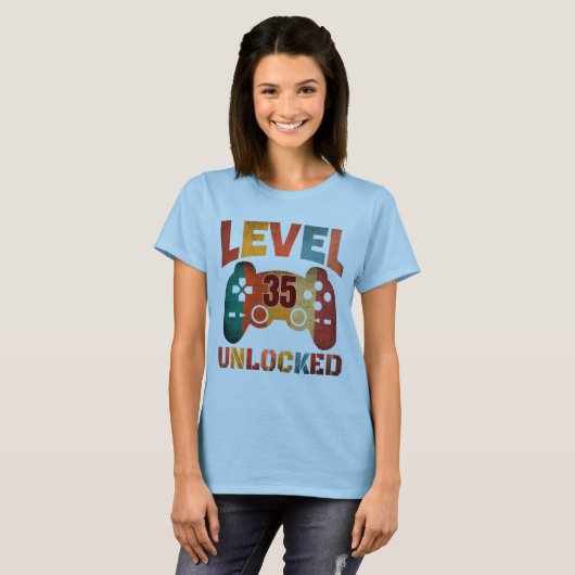T-Shirt Niveau 35 débloqué (Devant entier)