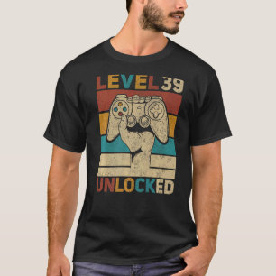 T-shirt Niveau 39 Déverrouillé 39e anniversaire 39 ans gam