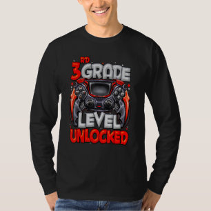 T-shirt Niveau 3e année débloqué Jeu sur le retour à l'éco
