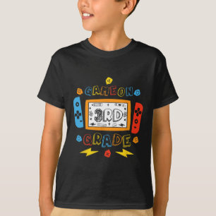 T-shirt Niveau 3e année débloqué Jeu sur le retour en 3e a