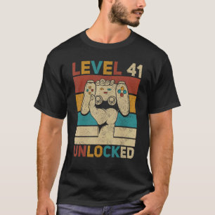 T-shirt Niveau 41 Déverrouillé 41ème anniversaire 41 ans J