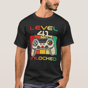 T-shirt Niveau 41 Vidéogamer Déverrouillé Né En 1980 4