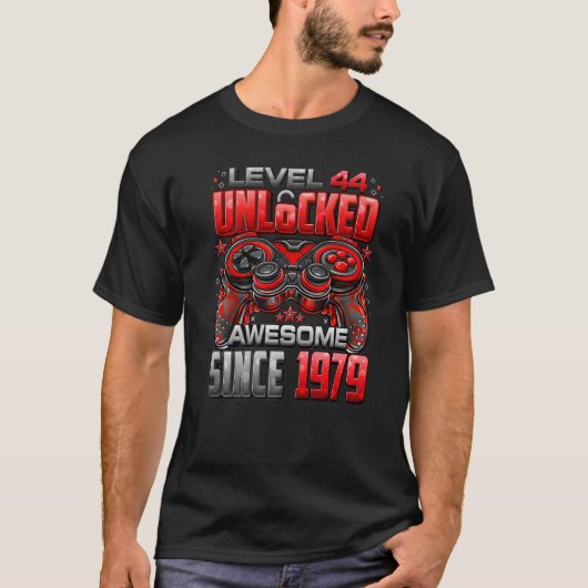T-shirt Niveau 44 Déverrouillé stupéfiant depuis 1979 44e  (Devant)