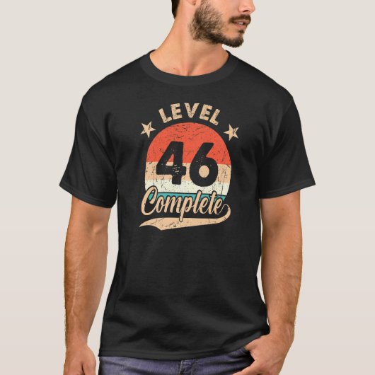 T-shirt Niveau 46 Complet Rétro 46e anniversaire Mariage F (Devant)
