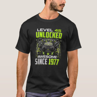T-shirt Niveau 46 Déverrouillé Étonnant Depuis 1976 46E An