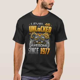 T-shirt Niveau 46 Déverrouillé stupéfiant depuis 1977 46e