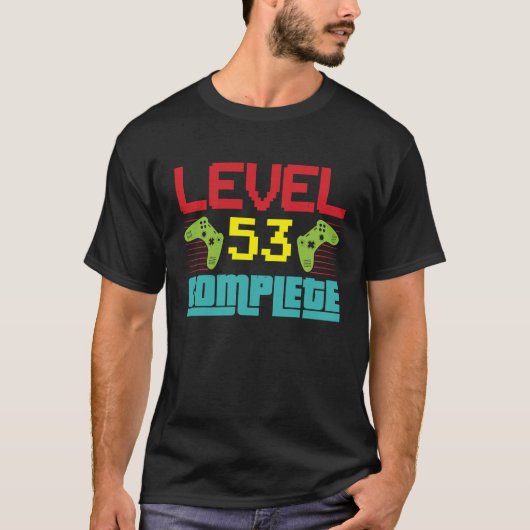 T-shirt Niveau 53 Niveau complet 53 Déverrouillé 53 Annive (Devant)